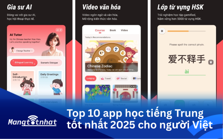 Top 10 app học tiếng Trung tốt nhất 2025 cho người Việt