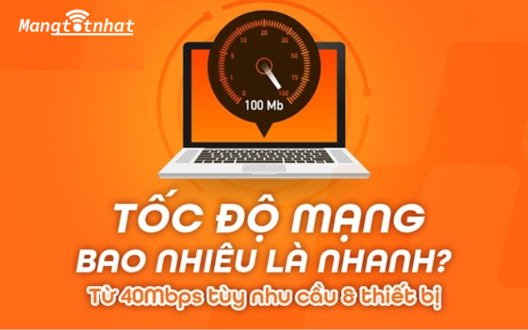Tốc độ mạng bao nhiêu là nhanh? Từ 40 Mbps đến 1.000 Mbps tùy theo nhu cầu