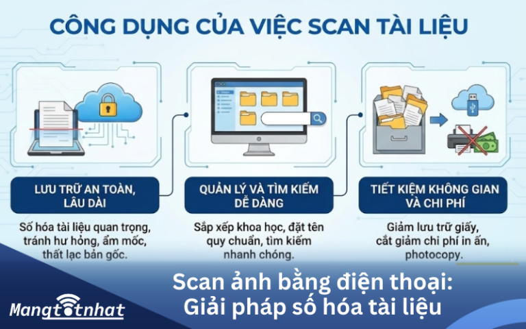 Scan ảnh bằng điện thoại: Giải pháp số hóa tài liệu chuyên nghiệp 2026